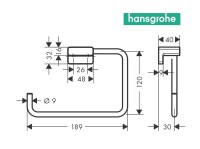 MEDIDAS TOALLERO ARO ADDSTORIS HANSGROHE